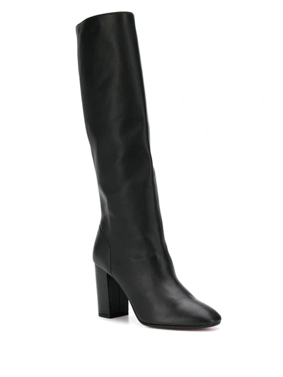 AQUAZZURA AQUA BOOGIE 85MM KNEE-HIGH BOOTS - 黑色