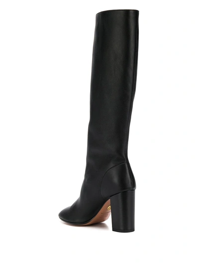 AQUAZZURA AQUA BOOGIE 85MM KNEE-HIGH BOOTS - 黑色