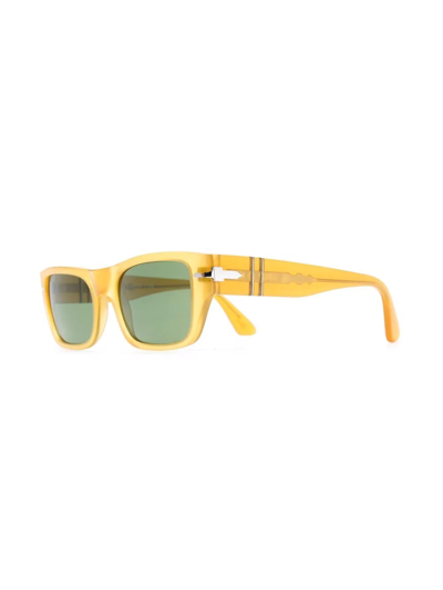 Shop Persol Rectangular Frame Sunglasses In Gelb