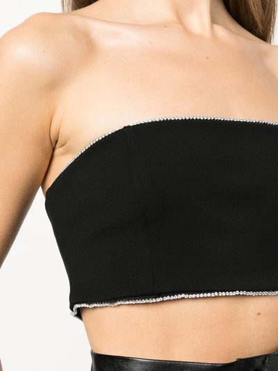 Shop Staud Lilies Cropped Tube Top In Black