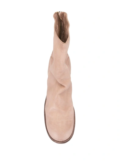 Guidi Back-zip Mid-tube Boots In Pink
