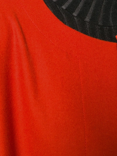 Liska Single-breasted Fitted Coat In Orange