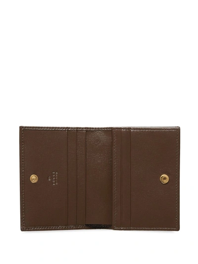 Shop Gucci Horsebit 1955 Card Case Wallet In Neutrals