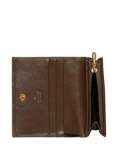 Shop Gucci Horsebit 1955 Card Case Wallet In Neutrals