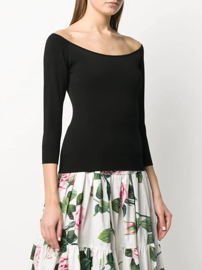 Shop Dolce & Gabbana Off The Shoulder Top In Black