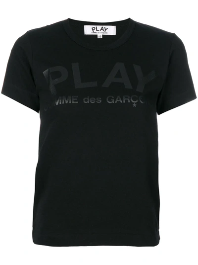 Shop Comme Des Garçons Play Printed T-shirt In Black