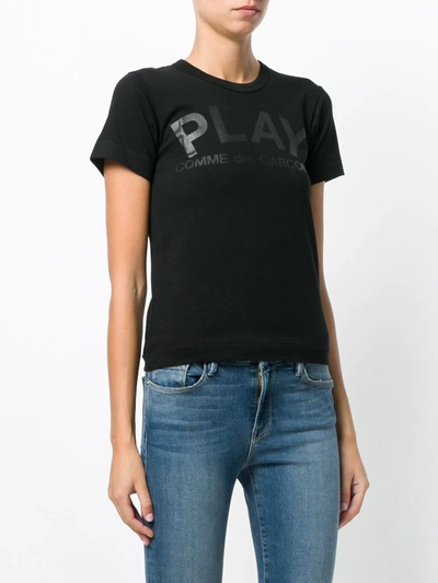 Shop Comme Des Garçons Play Printed T-shirt In Black