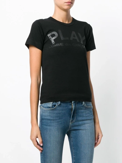 Comme Des Garçons Play Printed T-shirt In Black