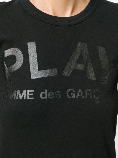 Shop Comme Des Garçons Play Printed T-shirt In Black
