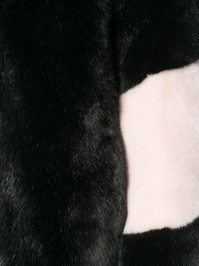 Shop La Seine & Moi Louve Faux Fur Jacket In Black