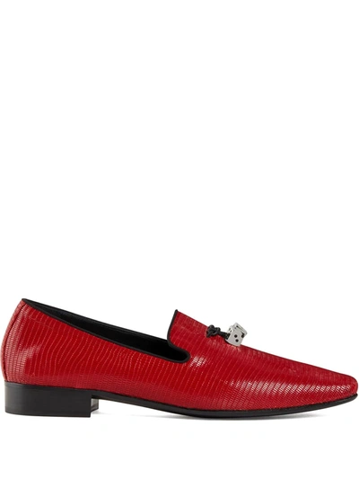 Shop Giuseppe Zanotti Elio Dice Loafers In Red