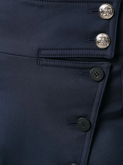 Calvin Klein 205w39nyc Cotton & Silk Sailor Pants In Blue
