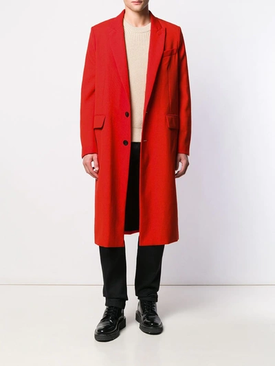 Shop Ami Alexandre Mattiussi Two-buttons Coat In Red