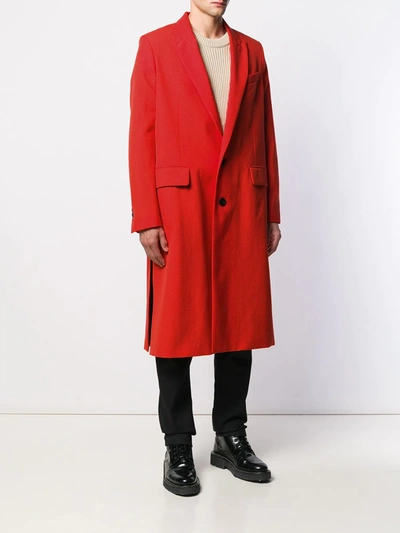 Shop Ami Alexandre Mattiussi Two-buttons Coat In Red