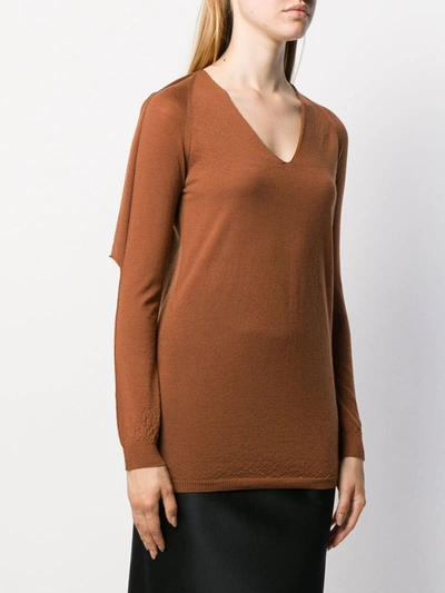 Shop Rick Owens Longline Knit Top In Brown