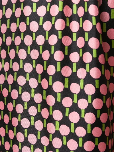 Shop La Doublej Geometric Print Flared Trousers In Pink