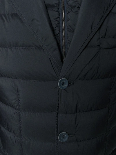 Herno Double Layer Down Jacket In Blue
