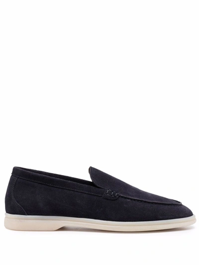 Scarosso Ludovica Suede Loafers In Blue