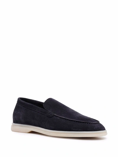 Scarosso Ludovica Suede Loafers In Blue