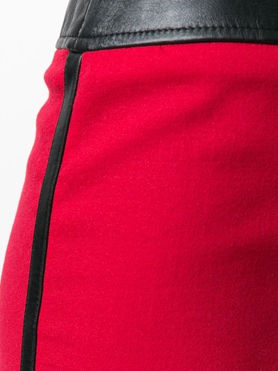 Pre-owned Dolce & Gabbana High-waisted Tube Skirt In Red
