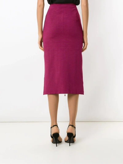 Olympiah Front Zip Straight Skirt In Pink