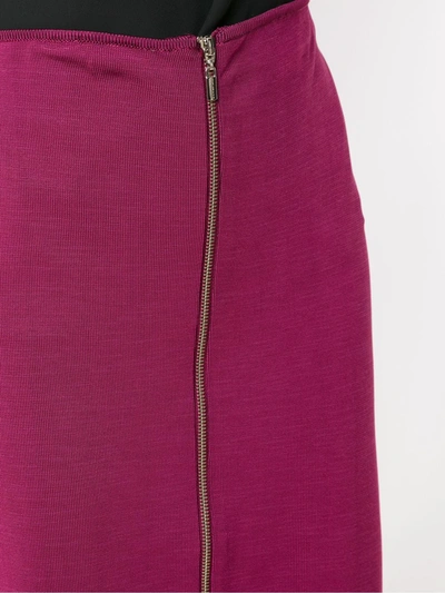 Olympiah Front Zip Straight Skirt In Pink