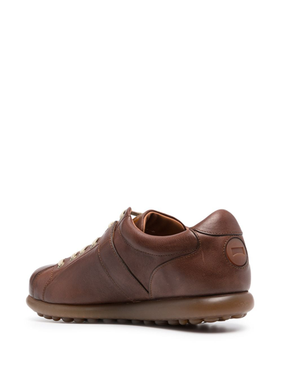 Shop Camper Pelotas Ariel Leather Sneakers In Brown