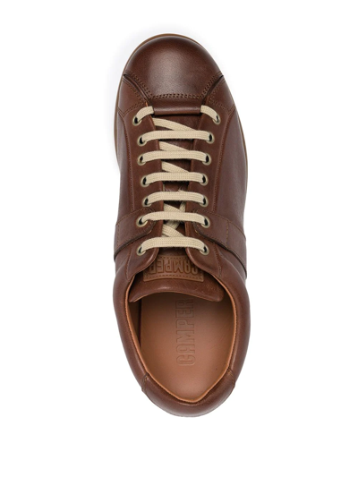 Shop Camper Pelotas Ariel Leather Sneakers In Brown