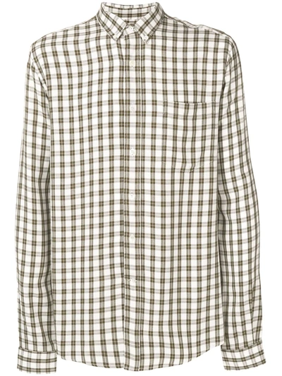 Shop Ami Alexandre Mattiussi Button Down Shirt In Green