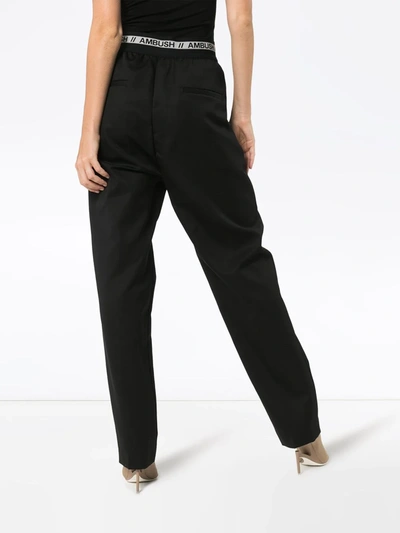 Shop Ambush High-waist Straight Leg Trousers In Black