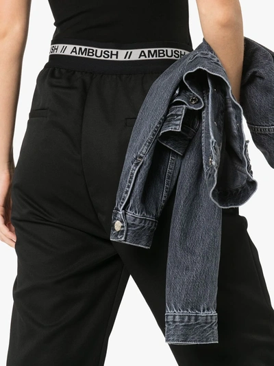 Ambush High-waist Straight Leg Trousers In Black