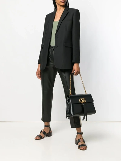 Shop Valentino Crepe Couture Blazer In Black