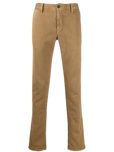 Shop Incotex Slim-fit Chinos In Brown