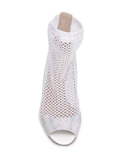 Le Silla Gilda Mesh-sock Sandals In White