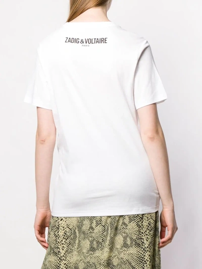 Shop Zadig & Voltaire Girls Can Do Anything T-shirt In White