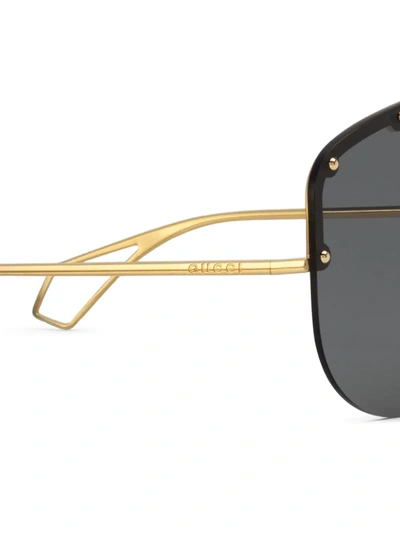 Shop Gucci Mask Sunglasses In Black