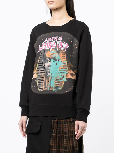 Kærlig Tage af fotografering Pre-owned Balenciaga 'join A Weird Trip' Print Sweatshirt In Black |  ModeSens