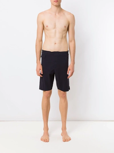 Shop Amir Slama Mid-rise Swim Shorts In Black