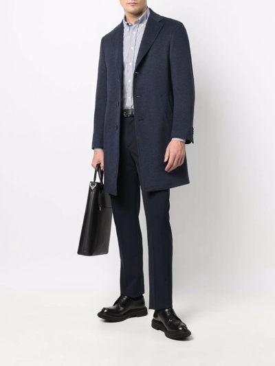 Xacus Stripe-print Button-down Shirt In Weiss