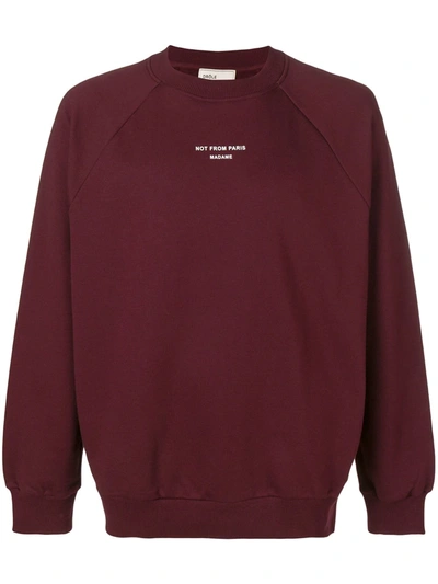 Shop Drôle De Monsieur Crew Neck Jumper In Pink