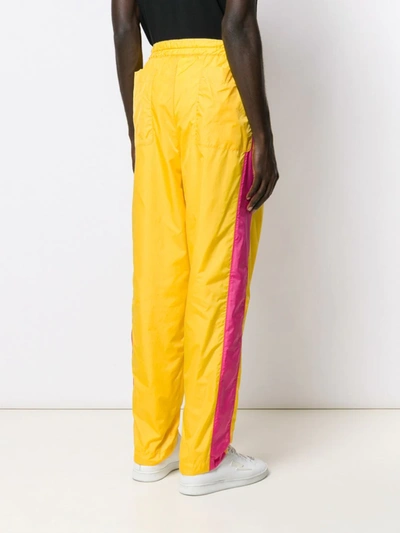 Shop Comme Des Garçons Shirt Side Panel Track Pants In Yellow