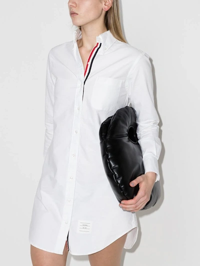 Shop Thom Browne Rwb-stripe Mini Shirtdress In White