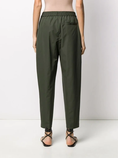 Shop Aspesi Loose-fit Cropped Trousers In Green