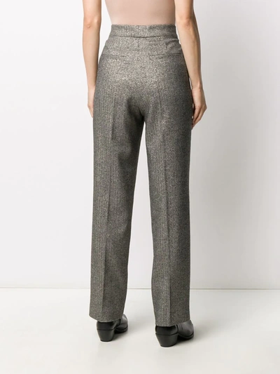 Shop Zadig & Voltaire High-waisted Pleated Trousers In Grey
