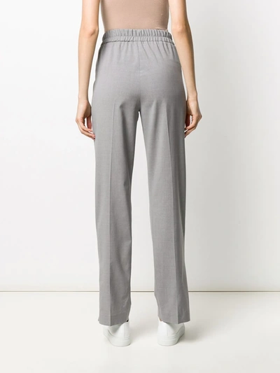 Shop Fabiana Filippi Drawstring Waist Trousers In Grey