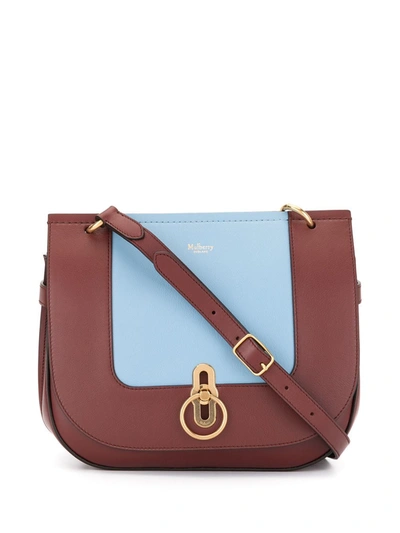 Shop Mulberry Amberley Satchel Bag In Red