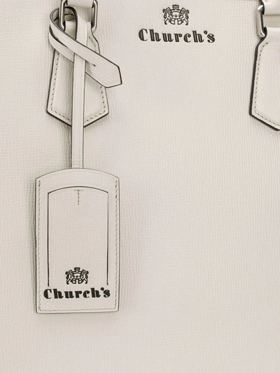 Church's Guilford St James Leather Tote Bag In Grey