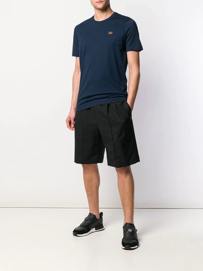 Paul & Shark Embroidered Logo T-shirt In Blue