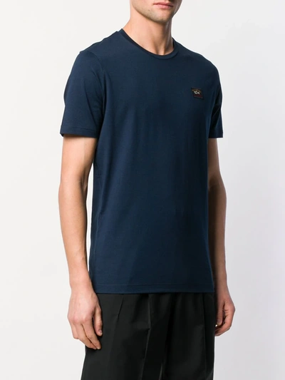 Paul & Shark Embroidered Logo T-shirt In Blue