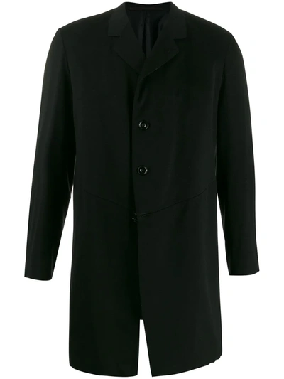 Pre-owned A.n.g.e.l.o. Vintage Cult 1910's Notched Straight Coat In Black